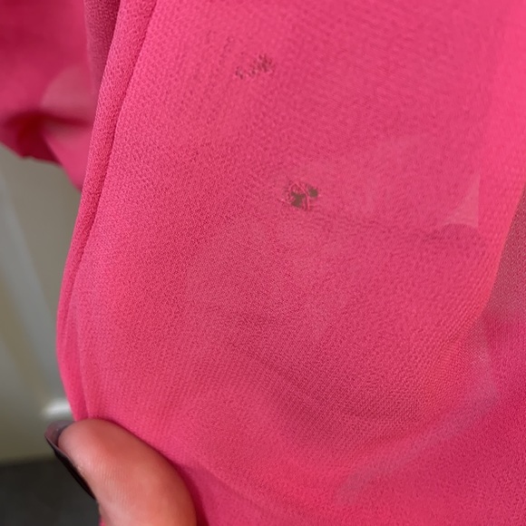 Charming Charlie Pink Flowy Sheer Top - Picture 4 of 4